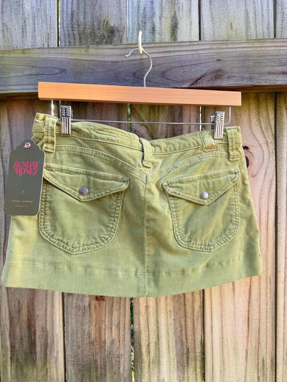 Reworked Vintage Adriano Goldschmied Corduroy Micro Mini Skirt
